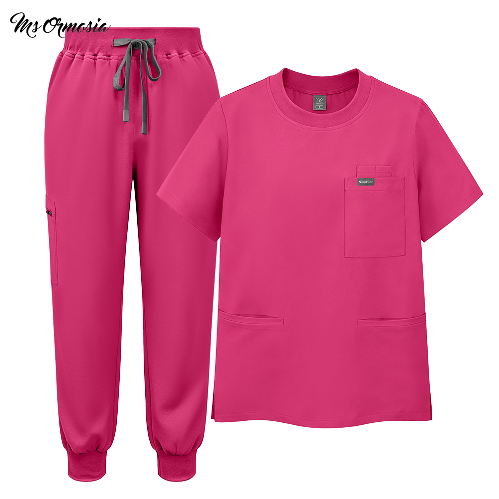 Women'S Work Accessories - 新しいスタイルの美容トップパンツ医療臨床作業服女性男性スクラブセット病院看護師アクセサリー歯科医外科作業服