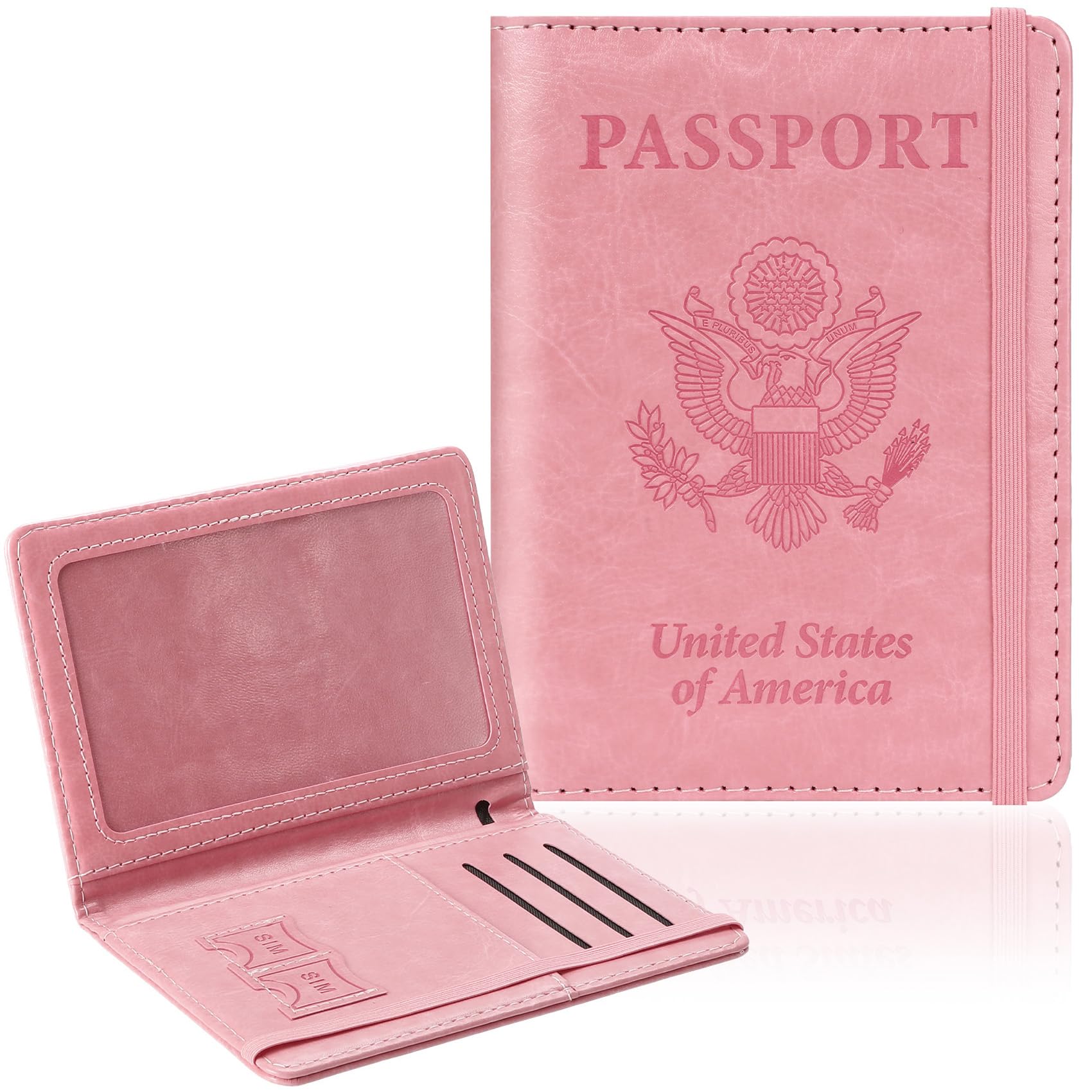 Women Accessories List - 旅行用パスポートホルダー、RFIDパスポートカバーケース、パスポートウォレット、女性用旅行必需品アクセサリー、ドキュメントオーガナイザー