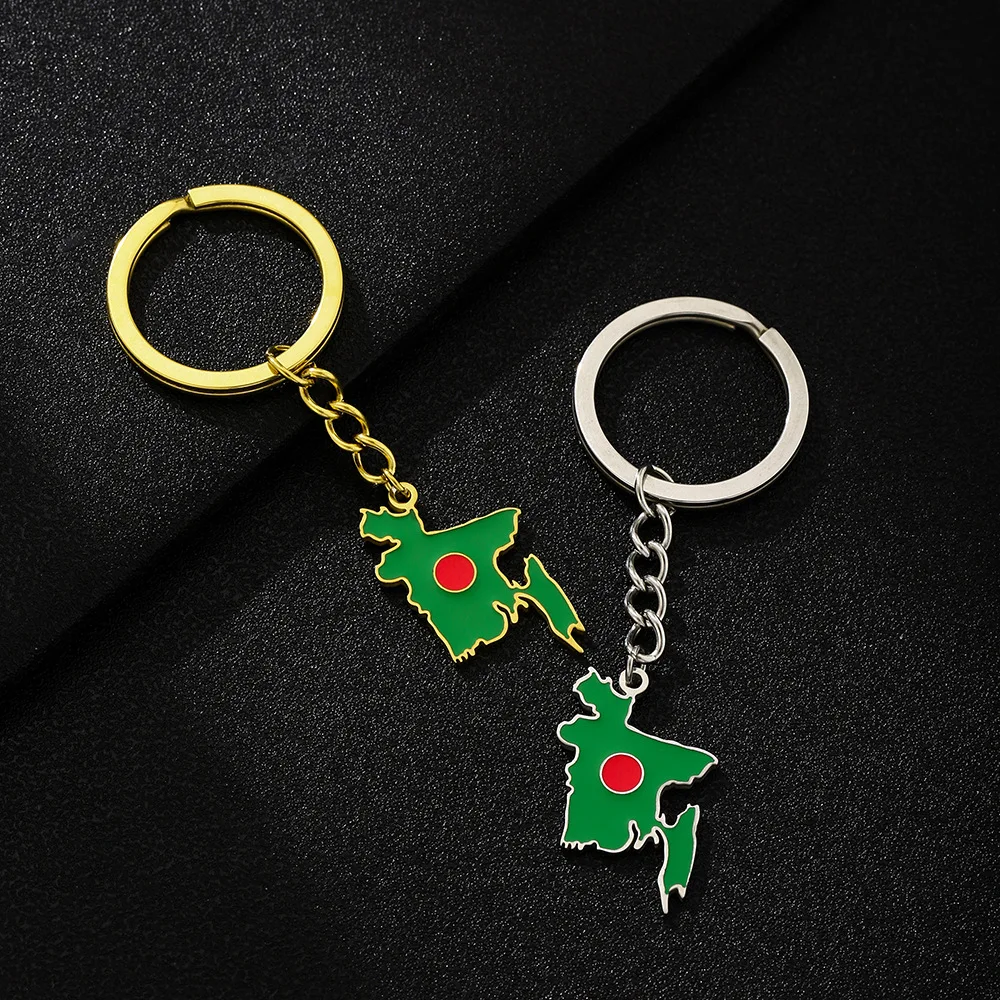 Women Accessories In Amazon - 男性と女性のためのエスニックスタイルのキーホルダー装飾,バングラデシュの旗,ステンレス鋼,多用途のアクセサリー,アマゾンのベストセラー