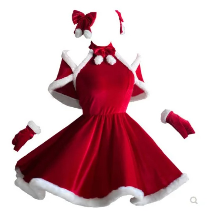 Women Accessories Products - クリスマスコスプレ衣装ドレスアクセサリースーツ赤新年マントカーニバルクリスマスオリデイトテーマパーティー衣装大人女性用
