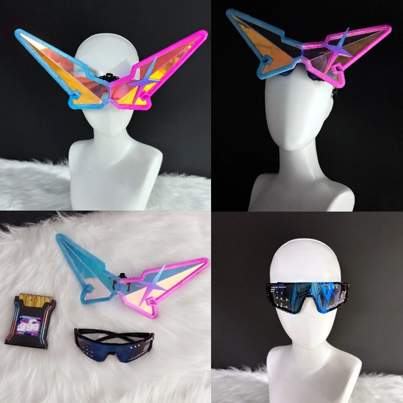 Women Accessories Products - ゲーム Honkai: スターレール シルバーウルフ コスプレ小道具 カラフルなメガネセット