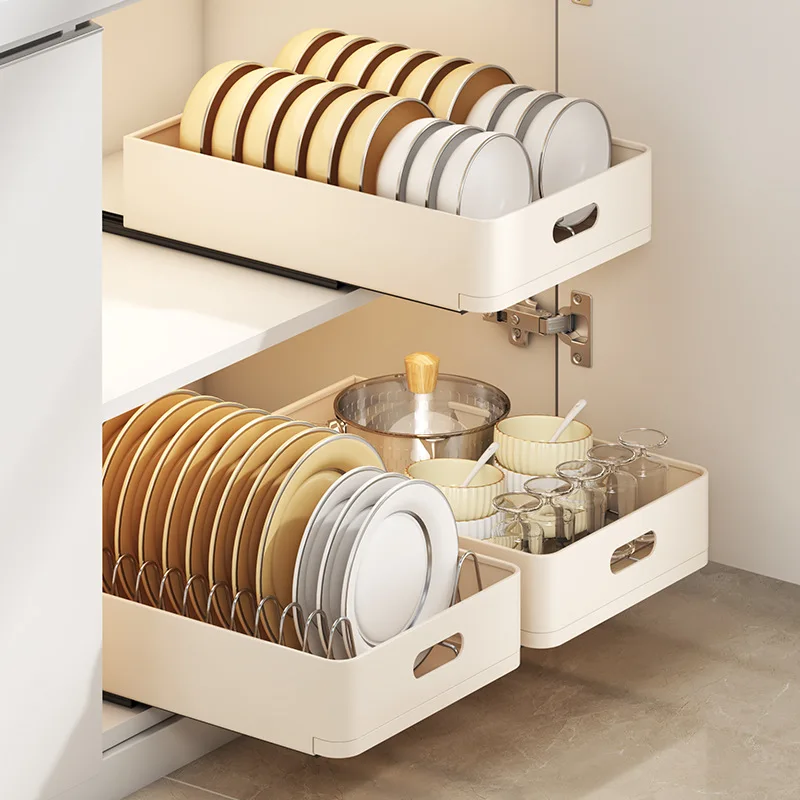 Women Accessories Drawer - スライドレール付きキッチン収納ラック、引き出し式オーガナイザー、プルアウトキャビネットオーガナイザートレイ、スパイスボックス、キッチンアクセサリー