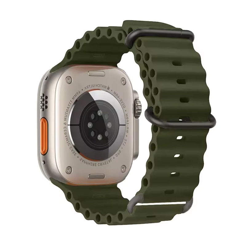 Women Accessories Website - Apple Watch用オーシャンストラップ,シリコンブレスレット,iwatchシリーズ7,6,5,3,se,8,9,10,ultra 2,49,44,40mm 45mm、41mm、46mm