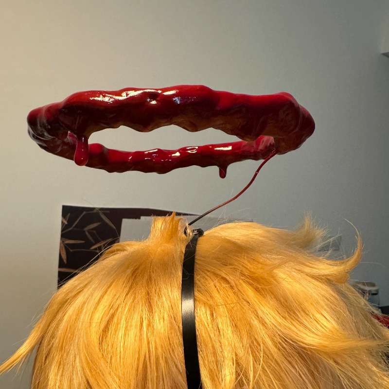 アニメマキマコスプレチェーンソーcos赤い大腸帽子恐ろしいロ - Women Accessories Products のレビューと価格