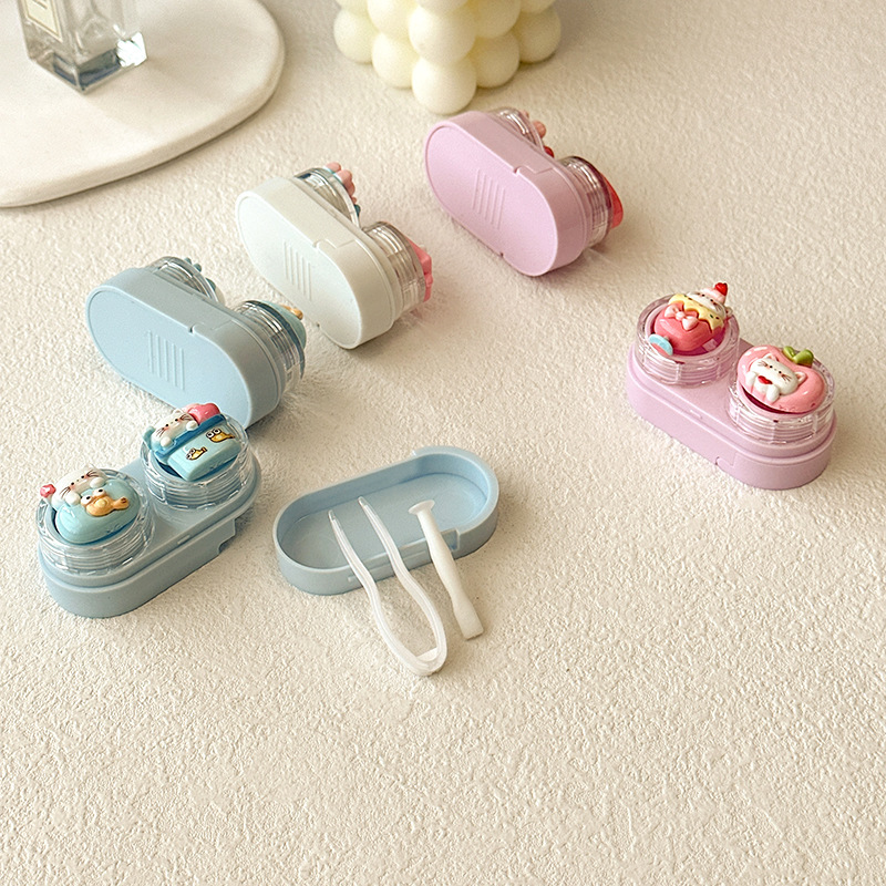 かわいい漫画猫コンタクトレンズケースポータブル引き出しスタイ - Women Accessories Drawer のレビューと価格