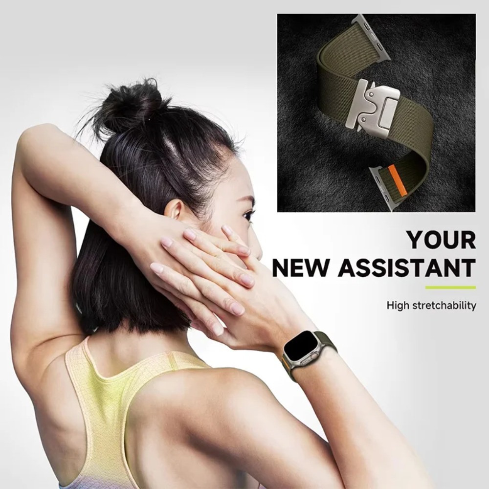 伸縮性のあるナイロンパラシュートバックルバンド Apple  - Women Accessories Website のレビューと価格