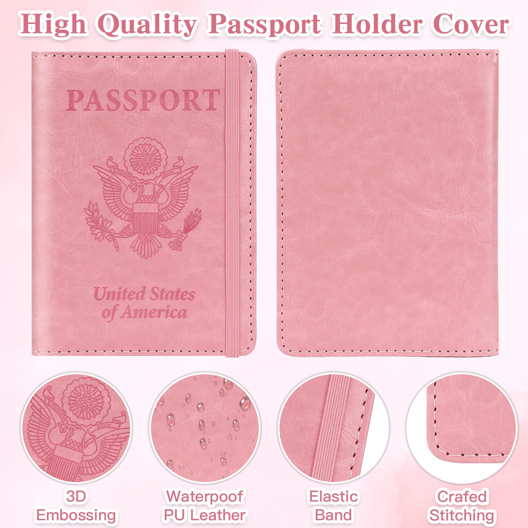 旅行用パスポートホルダー、RFIDパスポートカバーケース、パ - Women Accessories List のレビューと価格