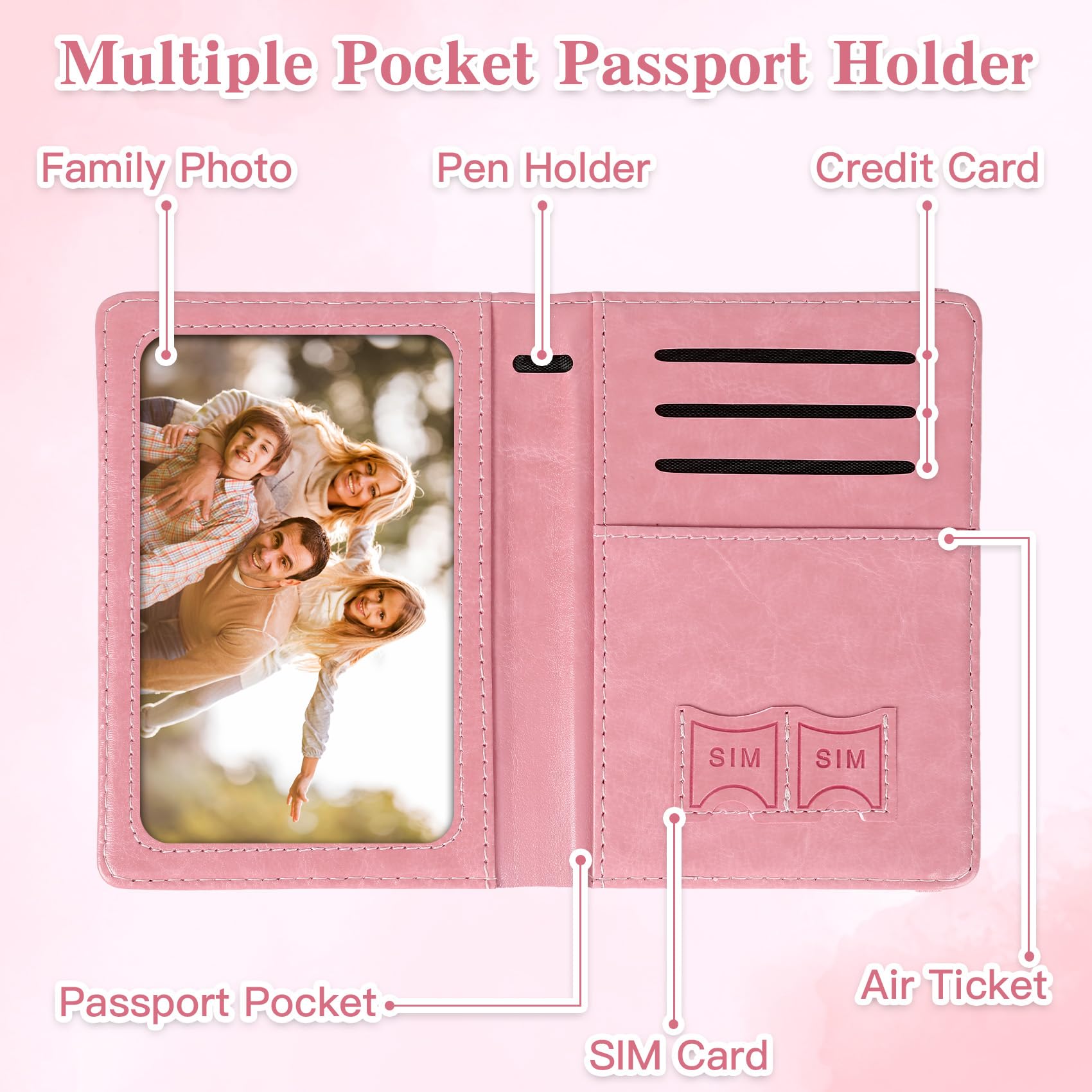 旅行用パスポートホルダー、RFIDパスポートカバーケース、パ - Women Accessories List のレビューと価格