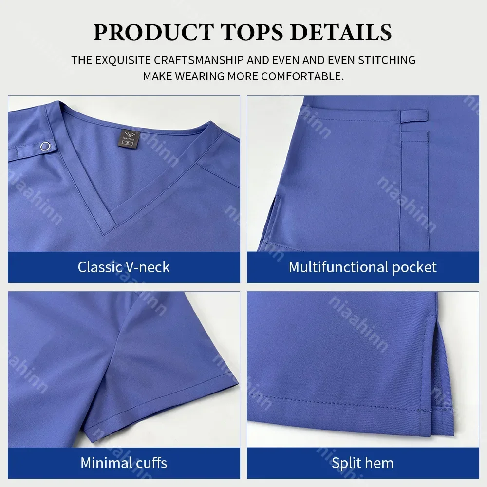 Niaahinn-手術室の医療ユニフォーム,病院の作業服,看 - Women'S Work Accessories のレビューと価格