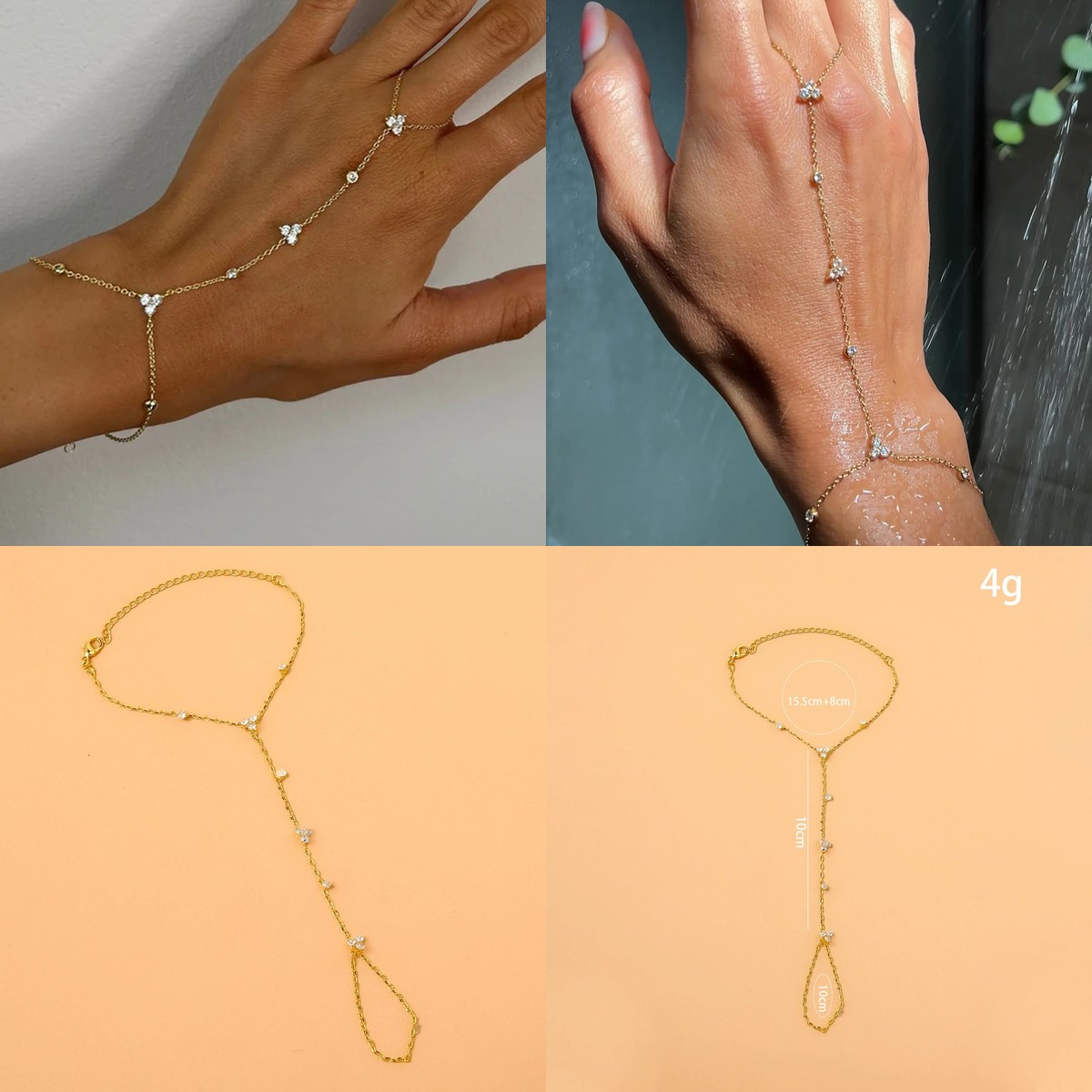 Amazon用クリスタルフィンガーレスハンドチェーンブレスレ - Women Accessories In Amazon のレビューと価格