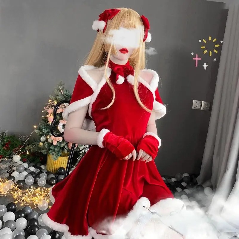 クリスマスコスプレ衣装ドレスアクセサリースーツ赤新年マントカ - Women Accessories Products のレビューと価格