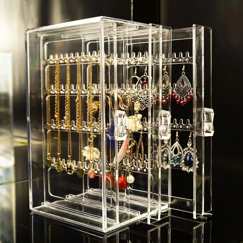 プラスチック引き出しジュエリーボックス収納イヤリングジュエリ - Women Accessories Drawer のレビューと価格