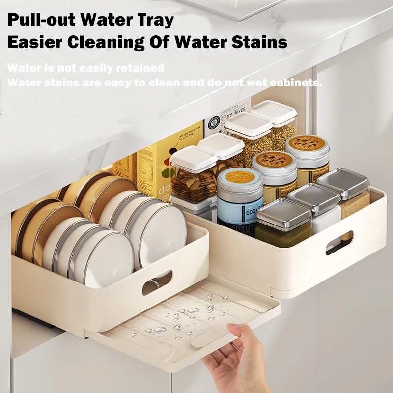スライドレール付きキッチン収納ラック、引き出し式オーガナイザ - Women Accessories Drawer のレビューと価格