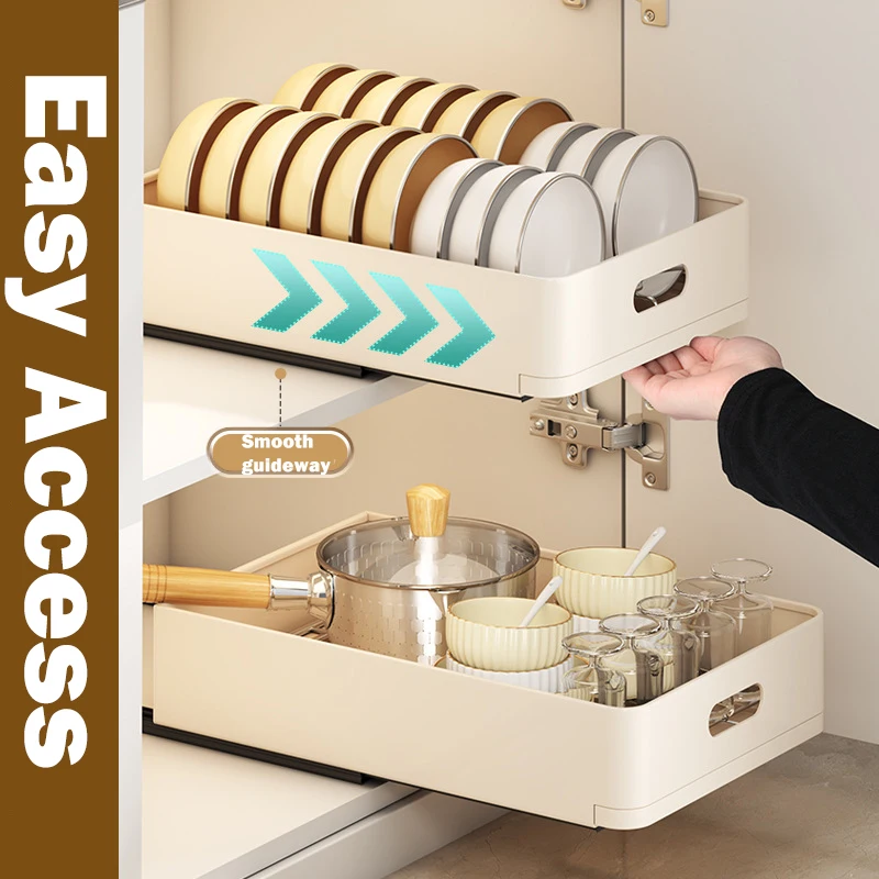 スライドレール付きキッチン収納ラック、引き出し式オーガナイザ - Women Accessories Drawer のレビューと価格