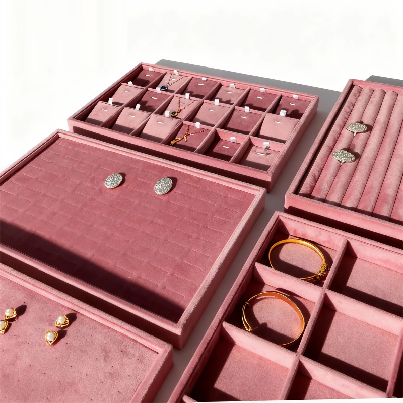 ベルベット製ジュエリーオーガナイザートレイ、引き出し用インサ - Women Accessories List のレビューと価格
