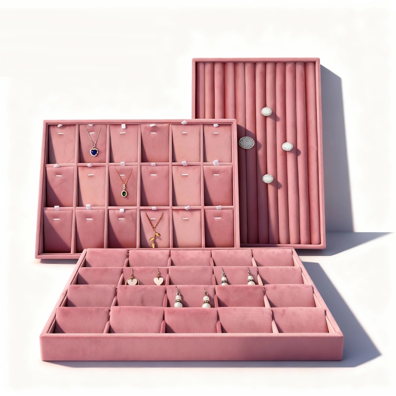 ベルベット製ジュエリーオーガナイザートレイ、引き出し用インサ - Women Accessories List のレビューと価格