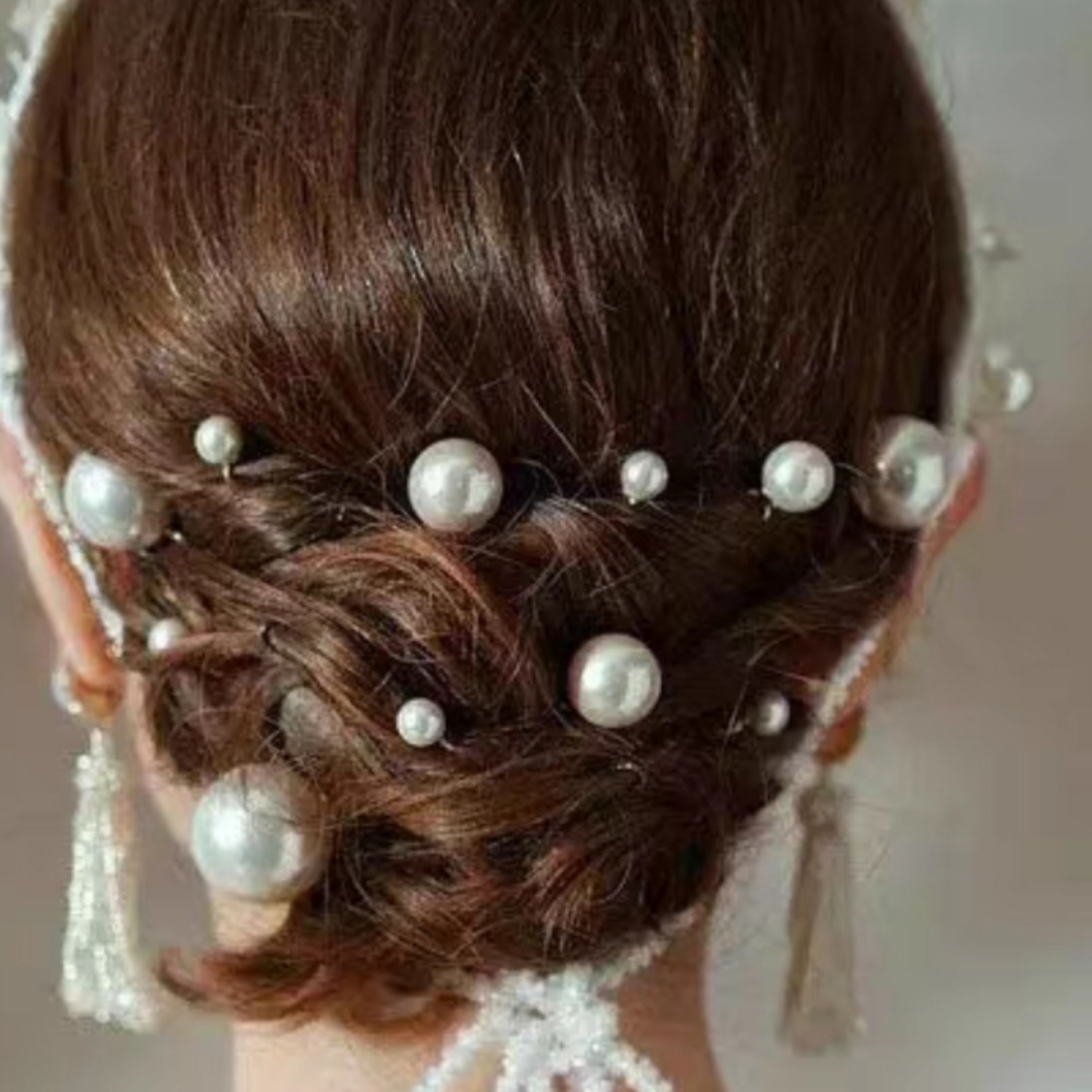 パールクリスタルヘアピンコームセットブライダルウェディングヘ - Young Women'S Accessories のレビューと価格
