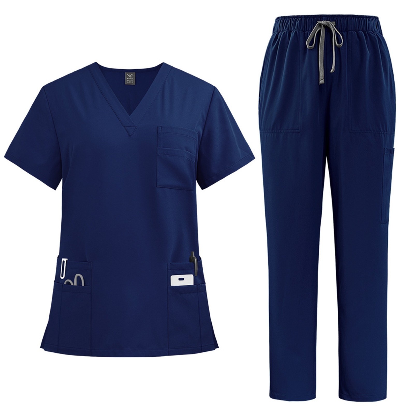 新しい病院医療スクラブスーツ制服女性男性スクラブセット美容作 - Women'S Work Accessories のレビューと価格