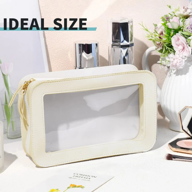 女性 PU 化粧バッグ旅行化粧品バッグクリアトイレタリーバッ - Women Accessories List のレビューと価格